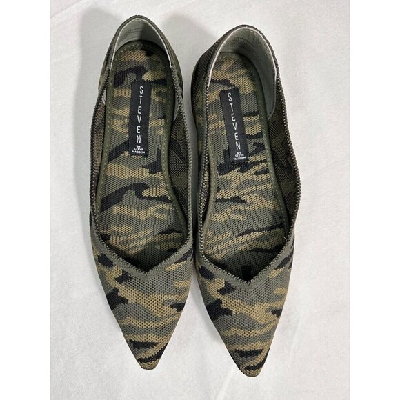 Steven by Steve Madden Camouflage Slip On Knit Flats Pointed Toe Rosy Size 7M - Picture 2 of 10